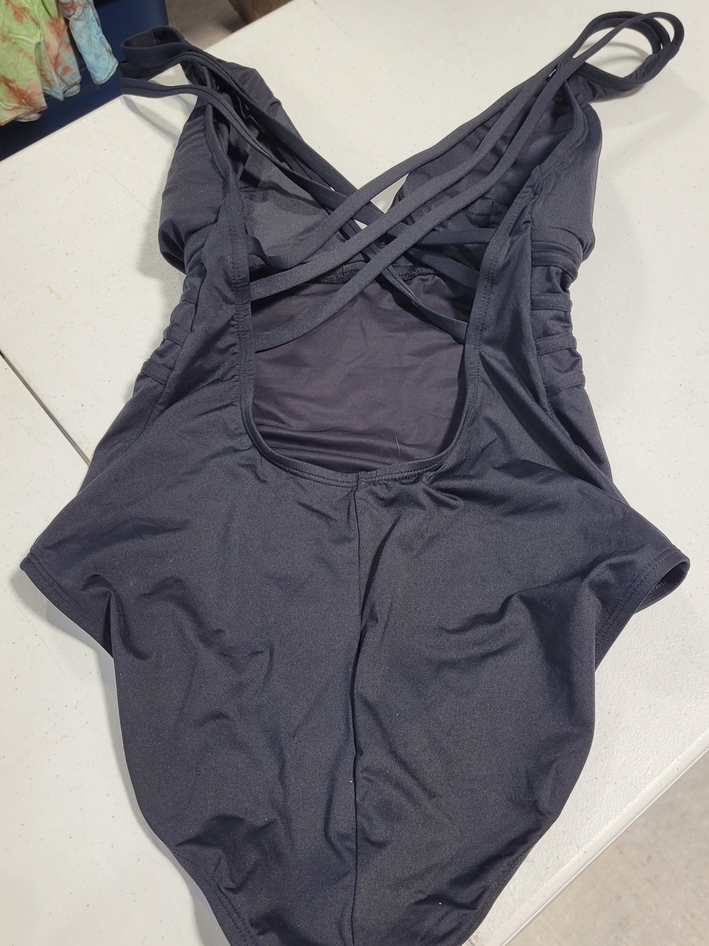 La Blanca Black One-Piece Swimsuit with Ruched Waistband - Picture 5 of 6